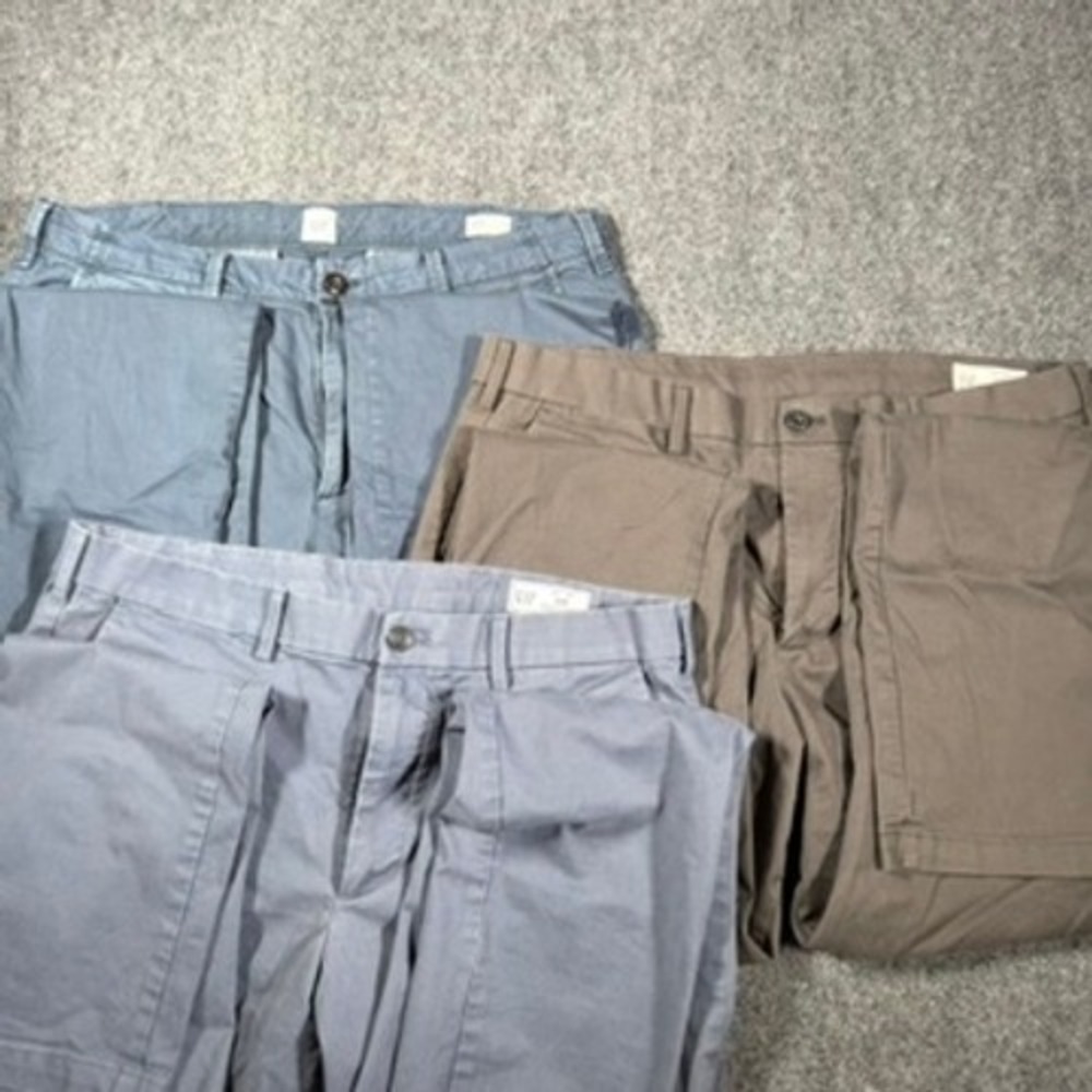 Gap Slim Performance V2 Chino Pants Mens 36x36 Lot of 3 Fit 36x35